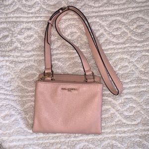 Karl Lagerfeld Paris Crossbody Purse, Pale Pink